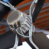 Close-up van de axiaalventilatormotor van Lubratec