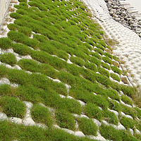 Incomat Crib betonmat met ecologische erosiebescherming en vergroening