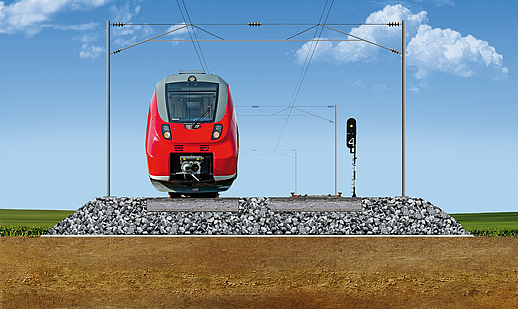 Verbeterde ondergrond met Basetrac textielvlies voor spoorballast Basetrac textielvlies voor verbeterde ondergrond onder spoorballast