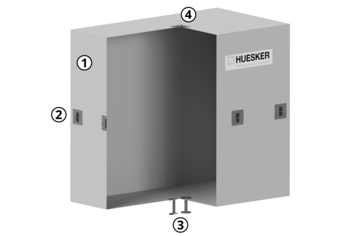 Vierkante gaszak: Hoogfrequent gelast stoffen dekzeil voor gasdichte en duurzame gasopslag bij HUESKER