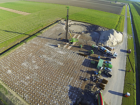 Montage- en kraanopstelplaats van het Zuidwester Windpark