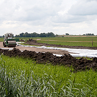 Wals verdicht grond over Basetrac® Duo-C geocomposiet