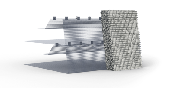 Prachtig ontwerp Natuurlijk ontwerp: Fortrac Gabion-systeem in natuursteenlook