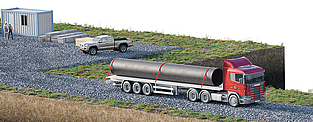 Bouwwegen en werkplatforms met Basetrac geosynthetics Vermindering van de dichtheid van de funderingslaag voor efficiënte en tijdgeoptimaliseerde bouwprocessen